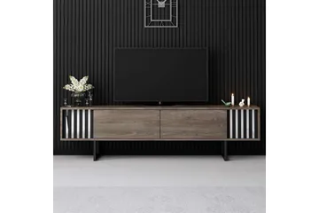 TV-bord Krom Linje Valnøtt / Svart - Valnøtt / Svart - Møbler - TV- & Mediamøbler - TV benk & mediabenk