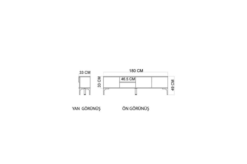 TV-bord Kunar Antrasitt / Eik - Antrasitt / Eik - Møbler - TV- & Mediamøbler - TV benk & mediabenk
