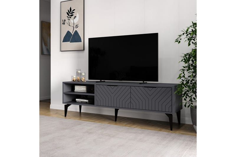 TV-bord Lyven Antrasitt - Antrasitt - Møbler - TV- & Mediamøbler - TV benk & mediabenk