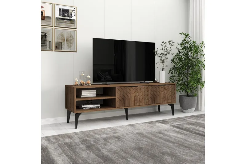TV-bord Lyven Valnøtt - Valnøtt - Møbler - TV- & Mediamøbler - TV benk & mediabenk