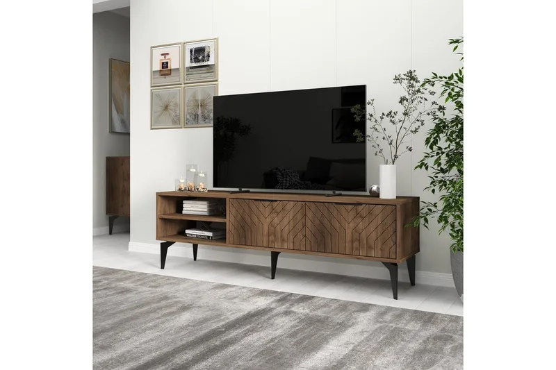TV-bord Lyven Valnøtt - Valnøtt - Møbler - TV- & Mediamøbler - TV benk & mediabenk