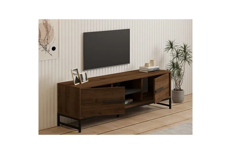 TV-bord Mono Valnøtt - Valnøtt - Møbler - TV- & Mediamøbler - TV benk & mediabenk