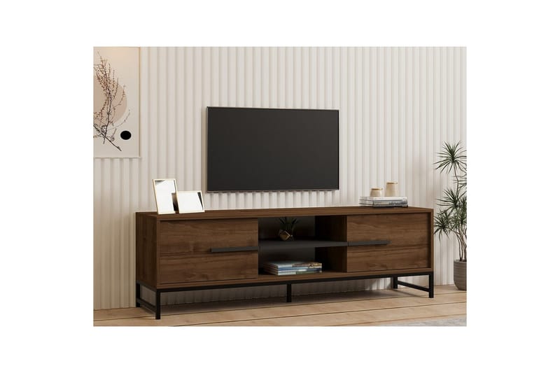 TV-bord Mono Valnøtt - Valnøtt - Møbler - TV- & Mediamøbler - TV benk & mediabenk