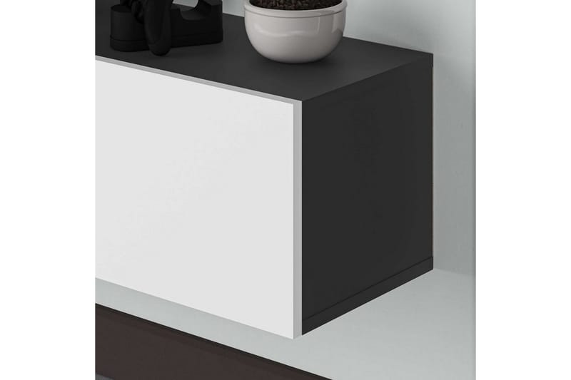 TV-bord Rasab 180 Antrasitt / Hvit - Antrasitt / Hvit - Møbler - TV- & Mediamøbler - TV benk & mediabenk