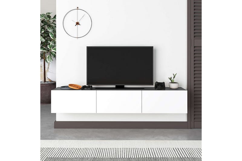 TV-bord Rasab 180 Antrasitt / Hvit - Antrasitt / Hvit - Møbler - TV- & Mediamøbler - TV benk & mediabenk