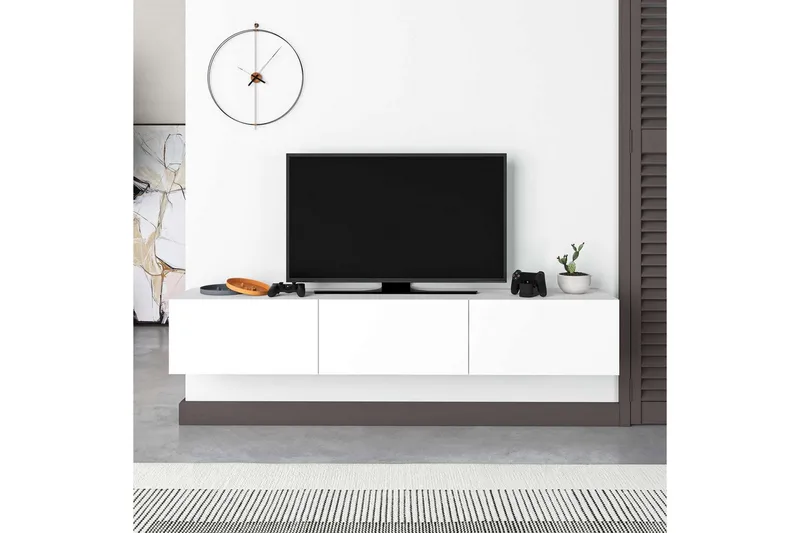 TV-bord Rasab 180 Hvit - Hvit - Møbler - TV- & Mediamøbler - TV benk & mediabenk
