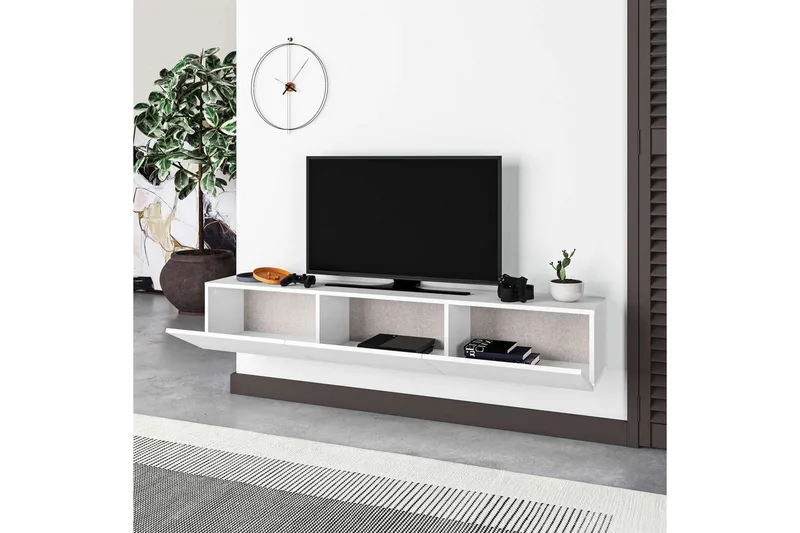 TV-bord Rasab 180 Hvit - Hvit - Møbler - TV- & Mediamøbler - TV benk & mediabenk