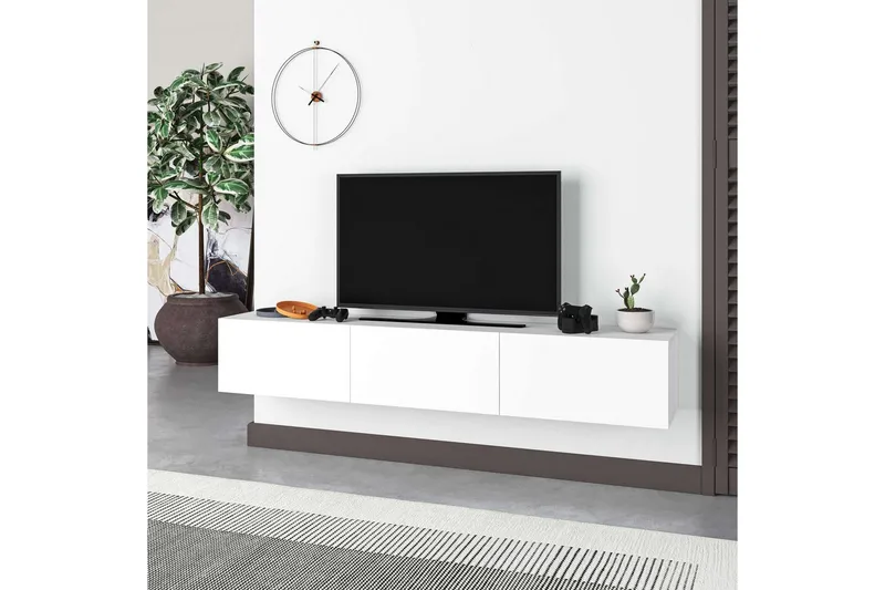 TV-bord Rasab 180 Hvit - Hvit - Møbler - TV- & Mediamøbler - TV benk & mediabenk