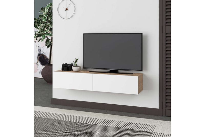 TV-bord Rasab Sudamaleik / Hvit - Sudamaleik / Hvit - Møbler - TV- & Mediamøbler - TV benk & mediabenk