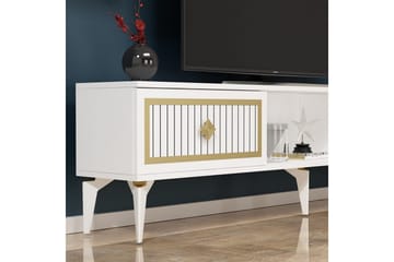 TV-bord Sivaji Hvit / Gull - Hvit / Gull - Møbler - TV- & Mediamøbler - TV benk & mediabenk