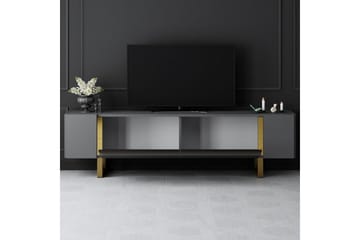 TV-bord Sozi Antrasitt / Gull - Antrasitt / Gull - Møbler - TV- & Mediamøbler - TV benk & mediabenk