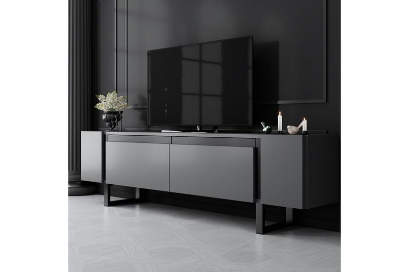 TV-bord Sozi Antrasitt / Svart - Antrasitt / Svart - Møbler - TV- & Mediamøbler - TV benk & mediabenk
