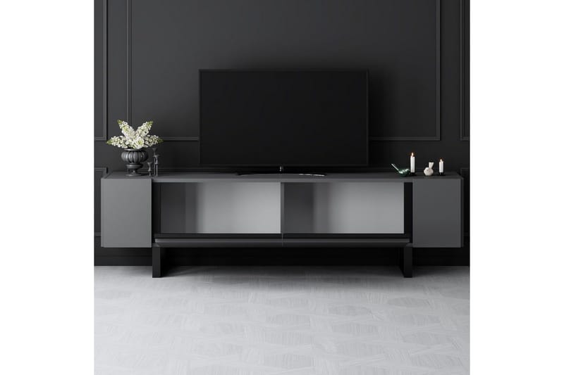 TV-bord Sozi Antrasitt / Svart - Antrasitt / Svart - Møbler - TV- & Mediamøbler - TV benk & mediabenk