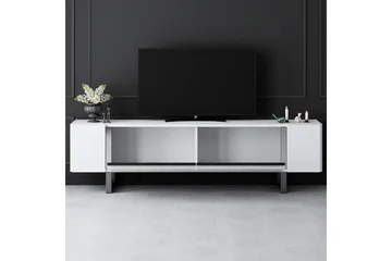 TV-bord Sozi Hvit / Sølv - Hvit / Sølv - Møbler - TV- & Mediamøbler - TV benk & mediabenk