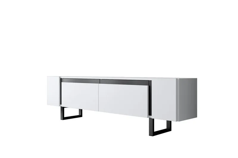 TV-bord Sozi Hvit / Svart, Hvit / Svart