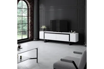 TV-bord Sozi Hvit / Svart - Hvit / Svart - Møbler - TV- & Mediamøbler - TV benk & mediabenk