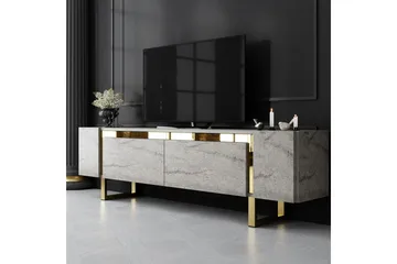 TV-bord Sozi Travertin / Gull - Travertin / Gull - Møbler - TV- & Mediamøbler - TV benk & mediabenk