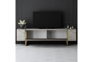 TV-bord Sozi Travertin / Gull - Travertin / Gull - Møbler - TV- & Mediamøbler - TV benk & mediabenk