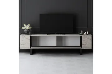 TV-bord Sozi Travertin / Svart - Travertin / Svart - Møbler - TV- & Mediamøbler - TV benk & mediabenk