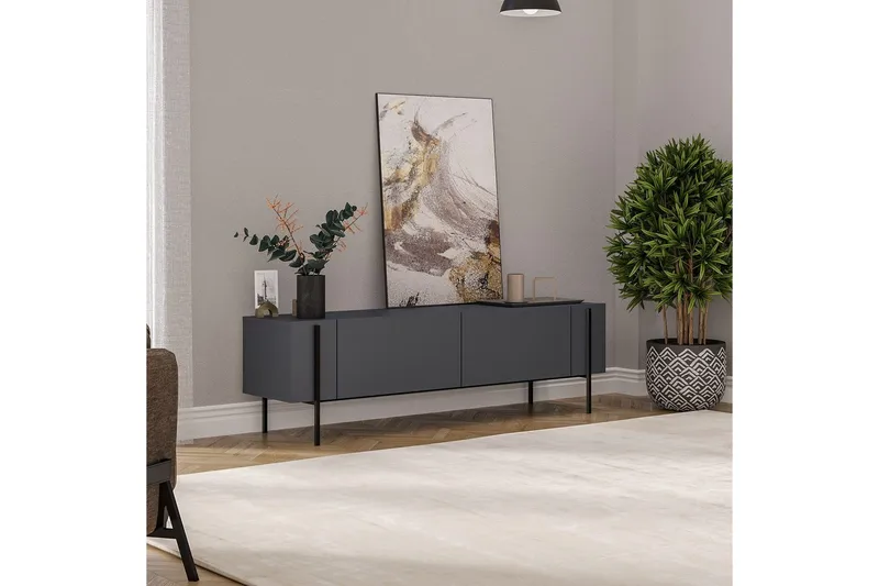 TV-bord Stira Antrasitt - Antrasitt - Møbler - TV- & Mediamøbler - TV benk & mediabenk