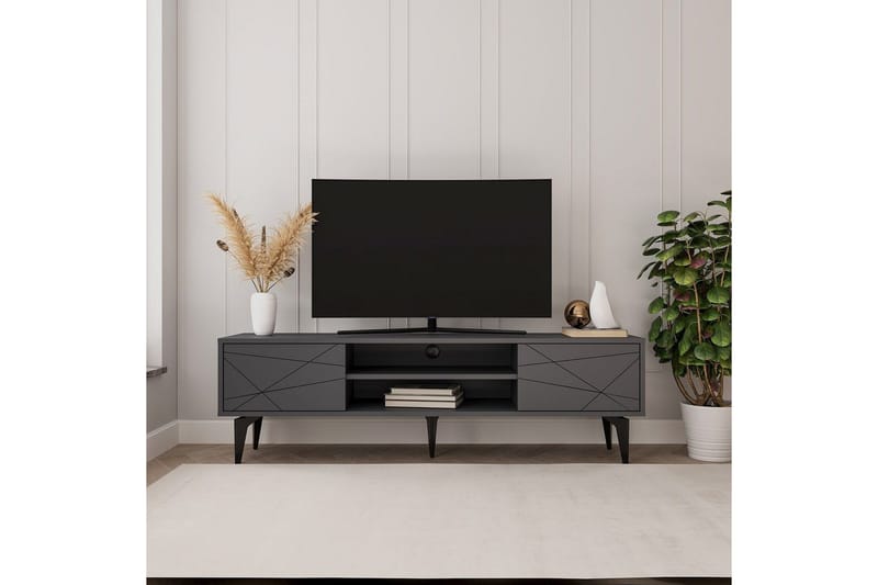 TV-bord Sudama Antrasitt - Antrasitt - Møbler - TV- & Mediamøbler - TV benk & mediabenk