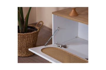 TV-bord Terra Hvit / Eik - Mellomfarget tre/Hvit - Møbler - TV- & Mediamøbler - TV benk & mediabenk