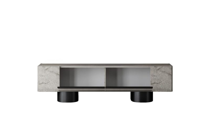 TV-bord Travertin / Svart - Travertin / Svart - Møbler - TV- & Mediamøbler - TV benk & mediabenk