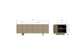 TV-enhet Basu - Mose, 152 cm - Møbler - TV- & Mediamøbler - TV-skap