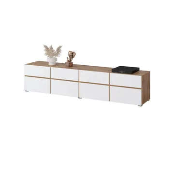 TV-enhet Cross 4 dører med 4 skuffer - Hvit - Møbler - TV- & Mediamøbler - TV benk & mediabenk