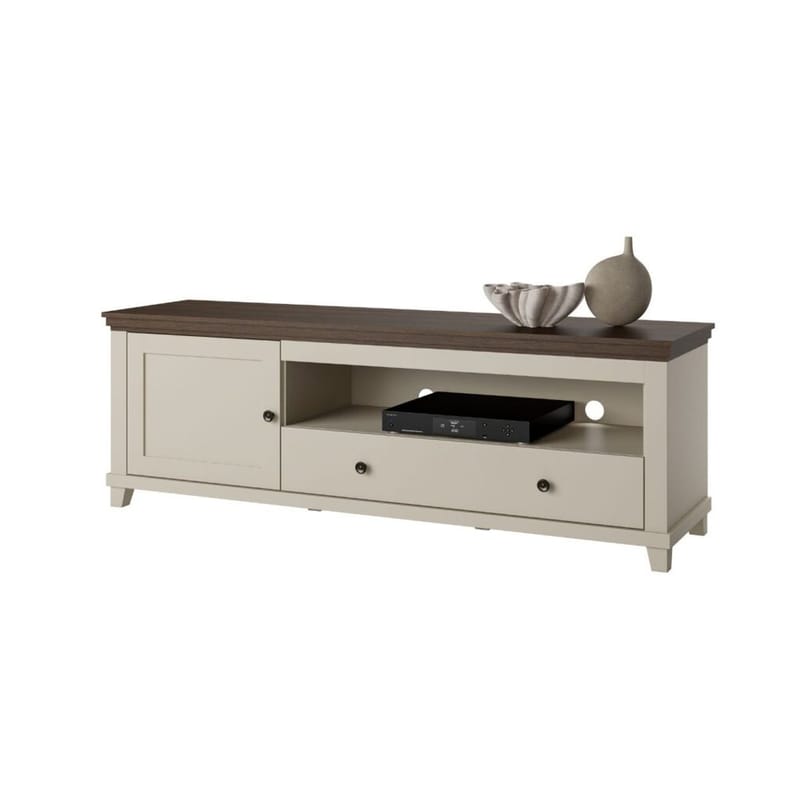 TV-enhet Evora 1 dør 1 skuff - Lys Beige - Møbler - TV- & Mediamøbler - TV benk & mediabenk