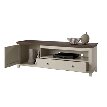 TV-enhet Evora 1 dør 1 skuff - Lys Beige - Møbler - TV- & Mediamøbler - TV benk & mediabenk