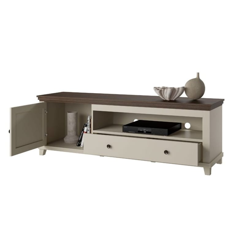 TV-enhet Evora 1 dør 1 skuff - Lys Beige - Møbler - TV- & Mediamøbler - TV benk & mediabenk