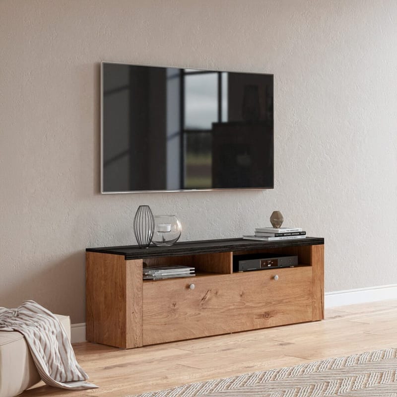 TV-enhet Larona 2 klaffer - Lefkas Eik - Touchwood - Møbler - TV- & Mediamøbler - TV benk & mediabenk