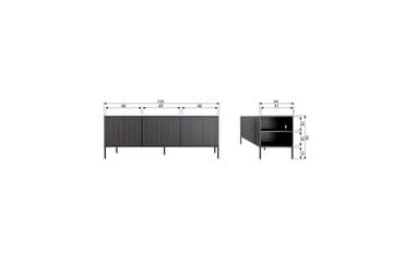 TV-enhet New Gravure - Støv, 150 cm - Møbler - TV- & Mediamøbler - TV-skap