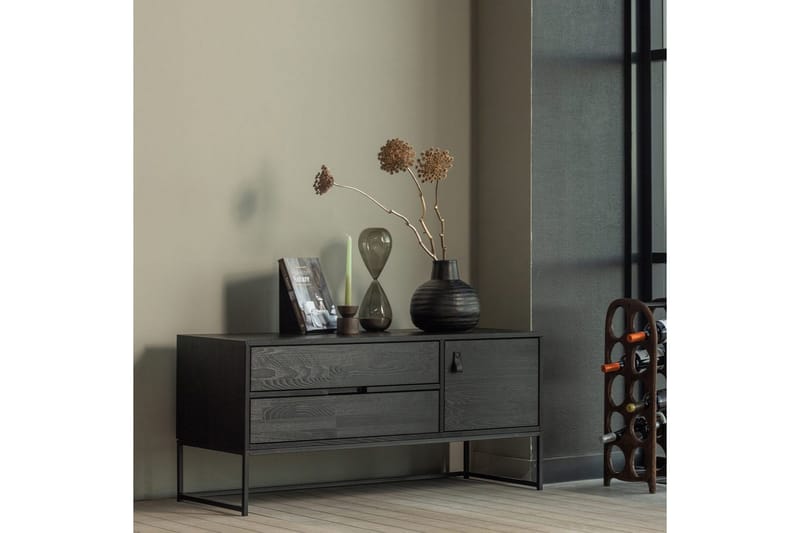 TV-enhet Silas - Blacknight, Ask, 120 cm - Møbler - TV- & Mediamøbler - TV benk & mediabenk