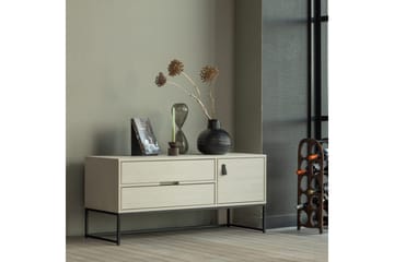 TV-enhet Silas - Støv, Børstet furu, 120 cm - Møbler - TV- & Mediamøbler - TV benk & mediabenk