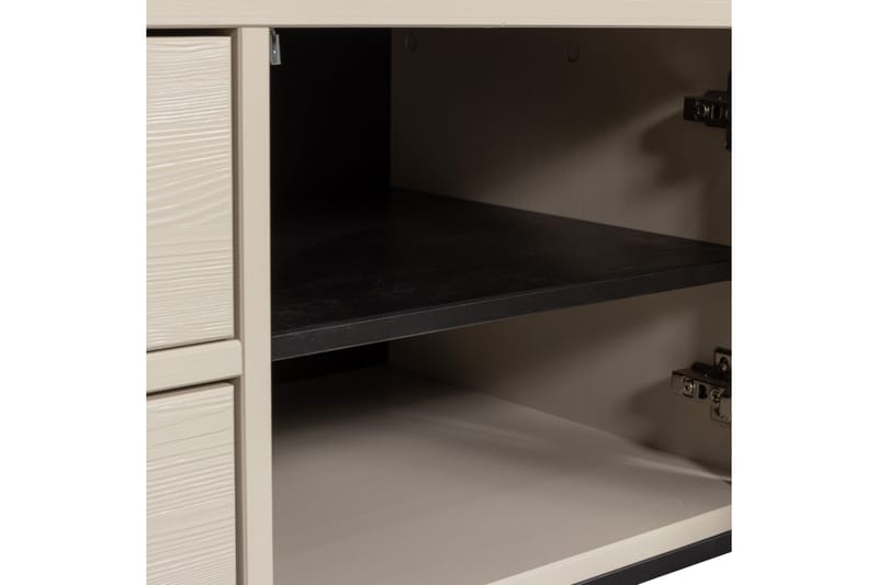 TV-enhet Silas - Støv, Børstet furu, 120 cm - Møbler - TV- & Mediamøbler - TV benk & mediabenk