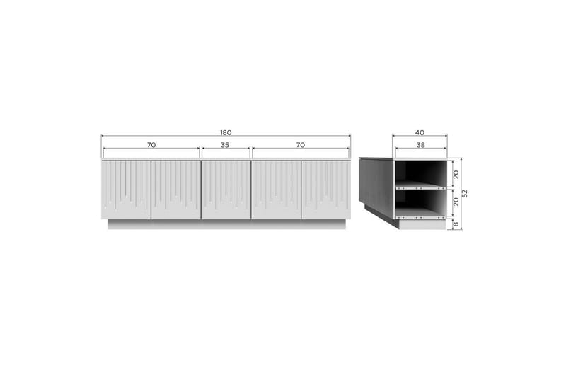 TV-enhet Pencil - Mist - Møbler - TV- & Mediamøbler - TV-skap