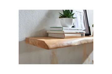 Tv-hylla Wohnling Vägghylla Wohnling träkant, massivt trä, flytande hylla, lantlig stil 100x26 cm - Oppbevaring - Hylle - Vegghylle