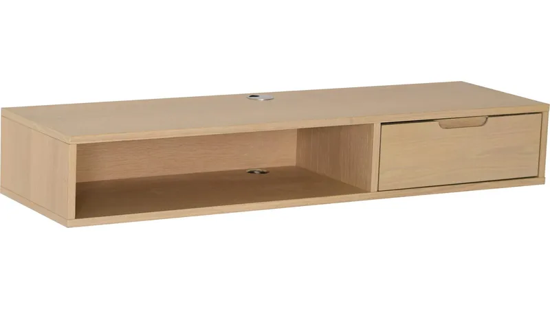 TV-hylle Torsen 110 cm, Hvitpigmentert eik