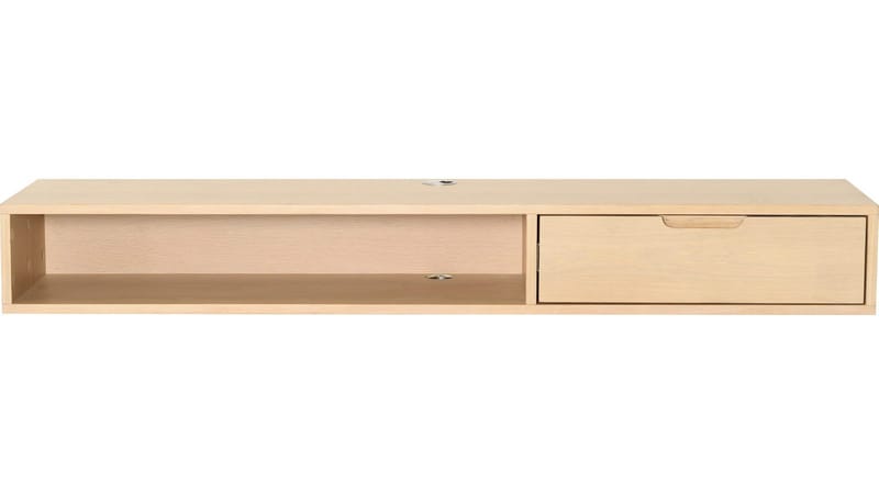 TV-hylle Torsen 135 cm - Hvitpigmentert eik - Møbler - TV- & Mediamøbler - TV-hylle