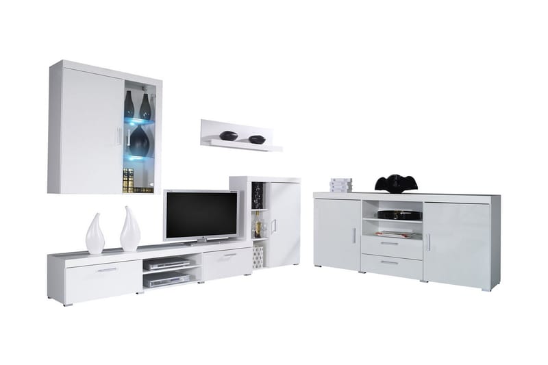 TV-møbel Samba Sett - Hvit - TV-møbelsett