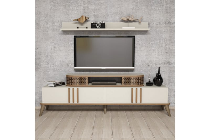 TV-møbelsett Amtorp 168 cm - Hvit - TV-møbelsett