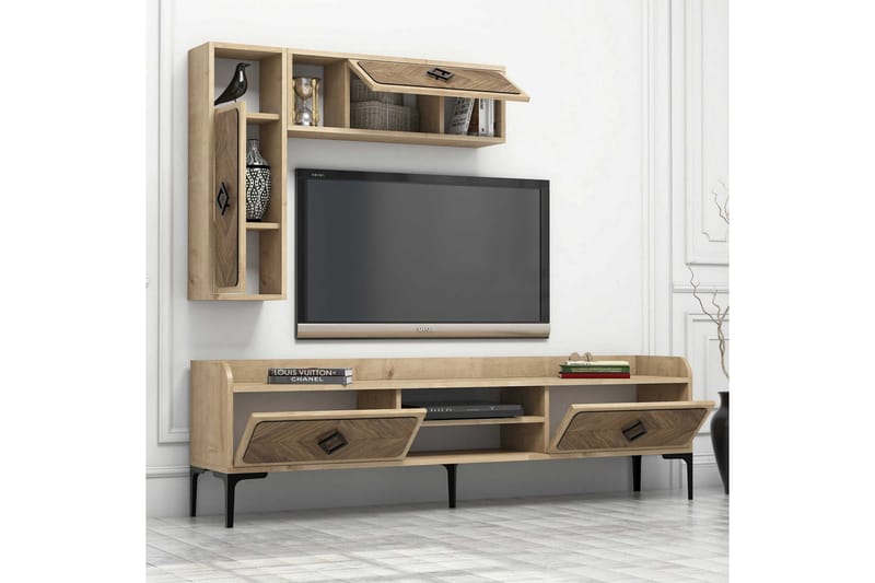 TV-møbelsett Amtorp 180 cm - Brun - TV-møbelsett
