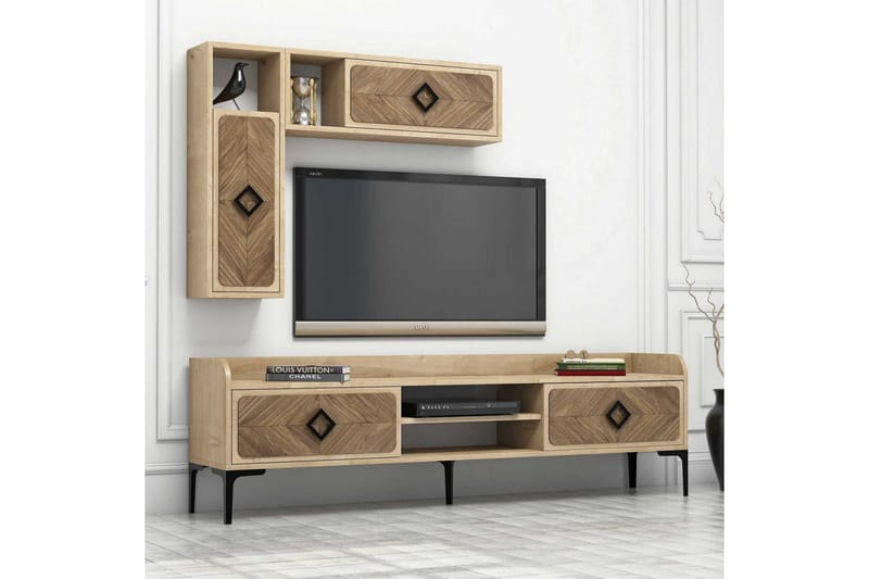 TV-møbelsett Amtorp 180 cm - Brun - TV-møbelsett