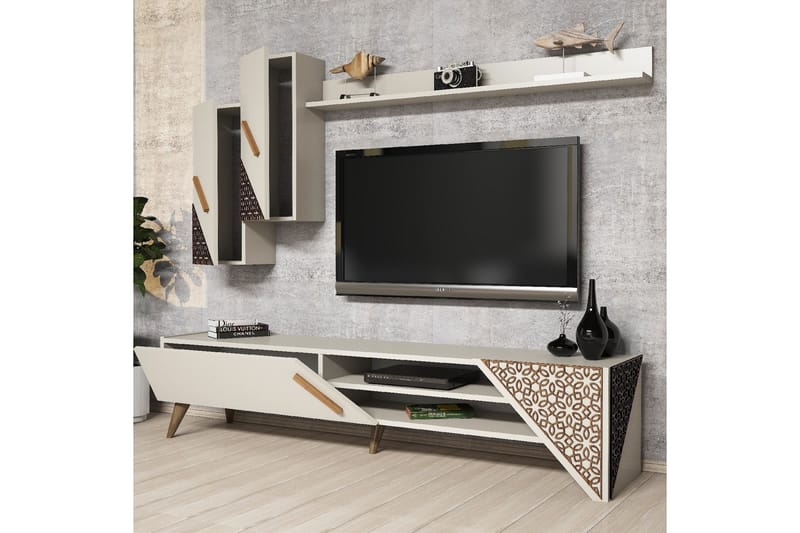 TV-møbelsett Amtorp 180 cm - Hvit - TV-møbelsett