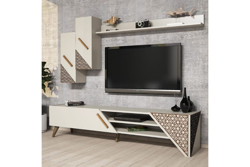 TV-møbelsett Amtorp 180 cm - Hvit - TV-møbelsett