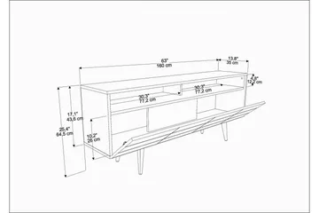Andifli Tv-møbelsett 160x64,5 cm - Blå - Møbler - TV- & Mediamøbler - TV-møbelsett