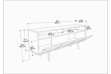 Andifli Tv-møbelsett 160x64,5 cm - Svart - Møbler - TV- & Mediamøbler - TV-møbelsett