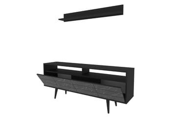 Andifli Tv-møbelsett 160x64,5 cm - Svart - Møbler - TV- & Mediamøbler - TV-møbelsett